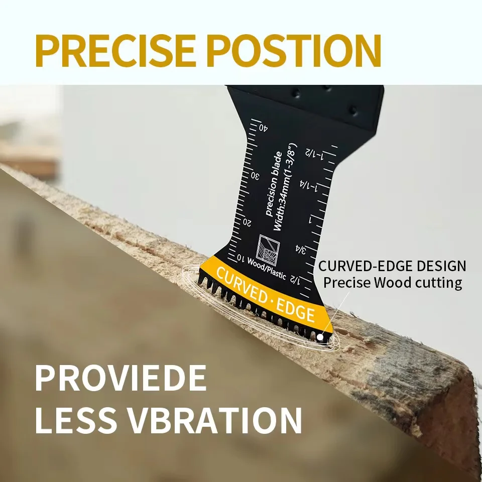 3/6PCS Extra-Long Japanese Tooth Oscillating Saw Blade Curved Edge Multitool Blade Set Efficient Cut For wood,plastic,soft metal