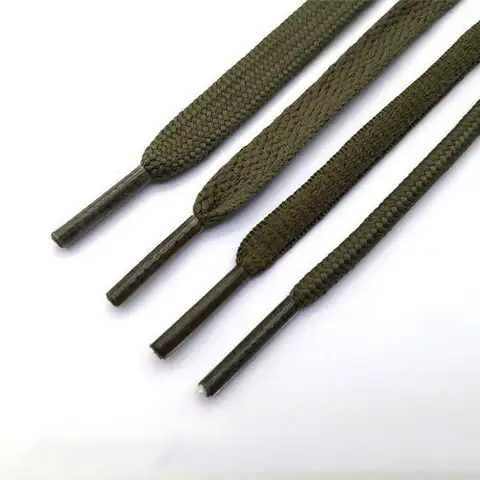 육군 녹색 신발 끈 플랫 타원형 노동 보호 위장 군사 훈련 신발 끈 부츠 캔버스 보드 캐주얼 스니커즈