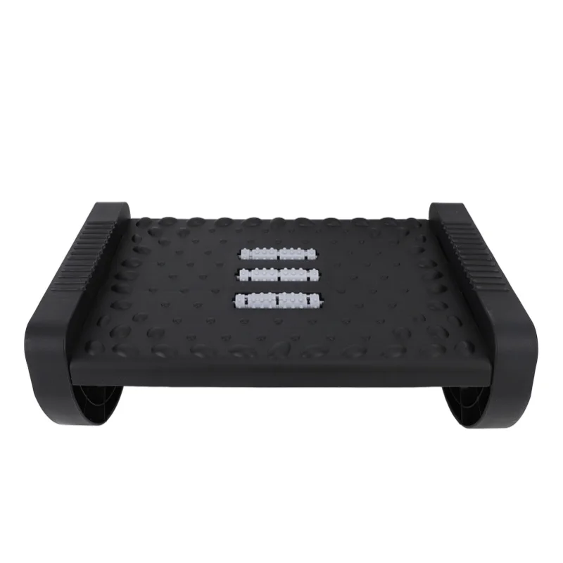

Foot Rest For Under Desk Relieve Fatigue Improve Work Efficiency Rocking Foot Stool With Roller Message For Office Desk Black