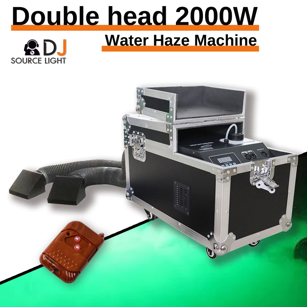 

Double head 2000w Water Fog Haze Machine DMX Remote Control Smoke Haze Low Lying Decoration Wedding Stage Concert Party Effect