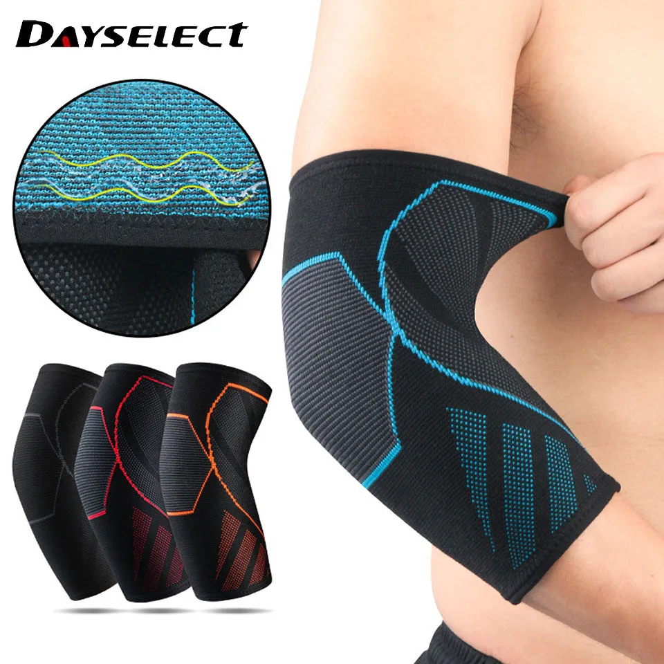 1PCS Breathable Compression Elbow Support Pads Elastic Brace for Men Women Basketball Volleyball Fitness Protector Arm Sleeves