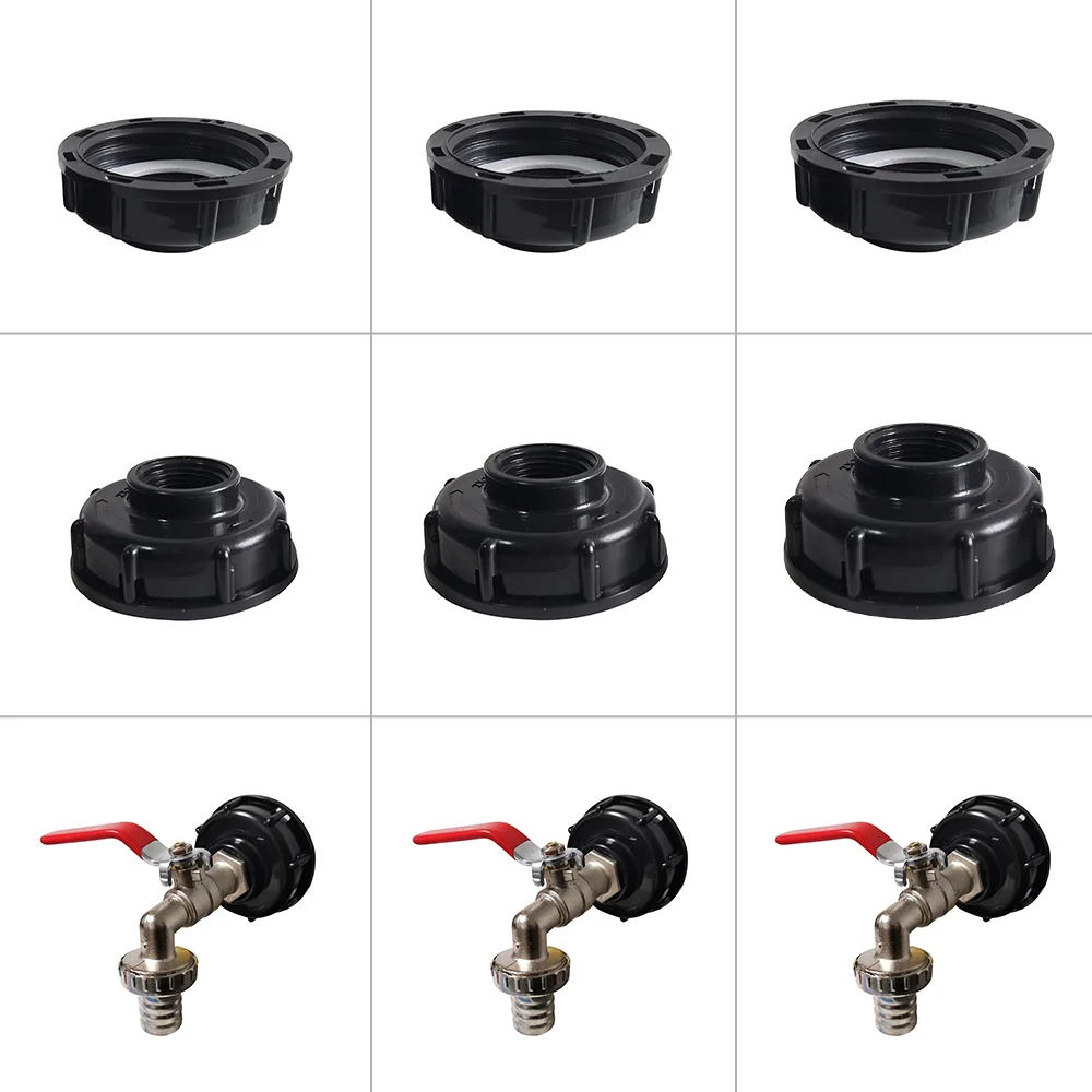 

50 Pcs of IBC tank adapter S60 x 1/2 "3/4'1" DN25 DN20 DN15 threaded connector, ton bucket connection, 1000 liter tank joint