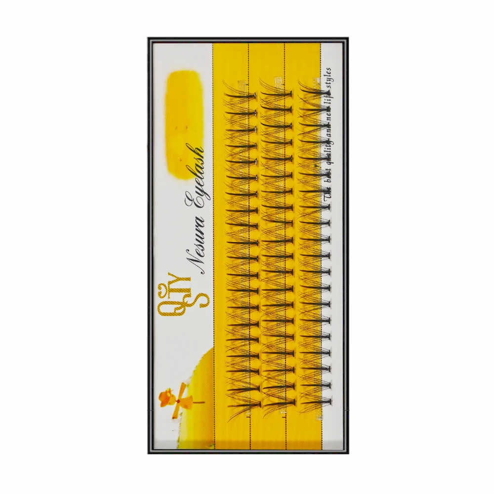 QSTY Professional Makeup 60 clusters Personal Cluster Eyelash Single tuft of M sandwich eyelash Grafting False Eyelashes