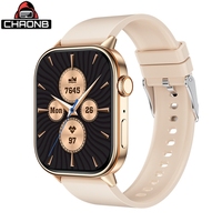 Multifunctional Woman Smart watch Large HD Screen Social APP Message Reminder Activity Tracker Mens Full Touch Screen Smartwatch