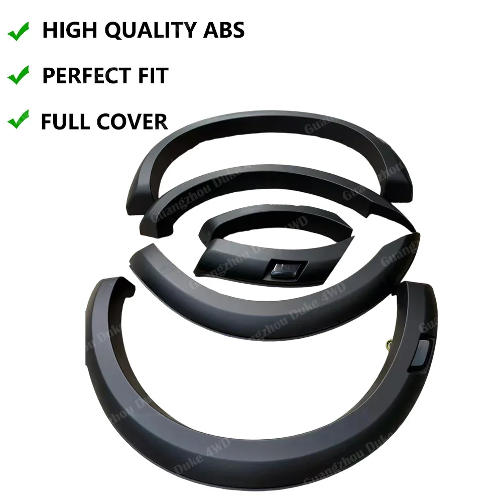 

LED / Non-LED Fender Flares for Ford Ranger T6 T7 2012-2018 Wheel Arch Flare Pickup Accessories ABS Matte Black Smooth Off Road