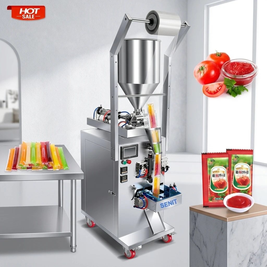 Automatic High Productivity Ice Lolly Stick Pop Packaging Machine Motor-Driven Plastic/Film Bags/Film for Food Industry