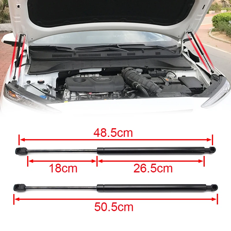 Car Styling Front Bonnet Hood Engine Cover Hydraulic Rod Gas Struts Lift Support For Hyundai Kona Kauai 2017 ~2023