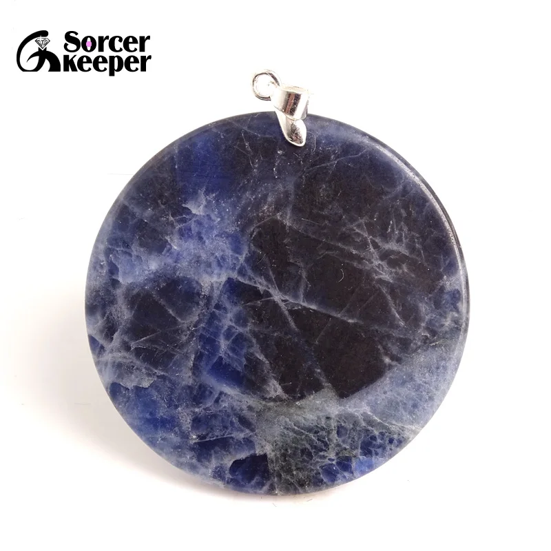 Women & Men Fashion Jewelry Pendants Necklaces With Chain Wholesale Blue Sodalite Beads Quartz Stone Colares Femininos BC473