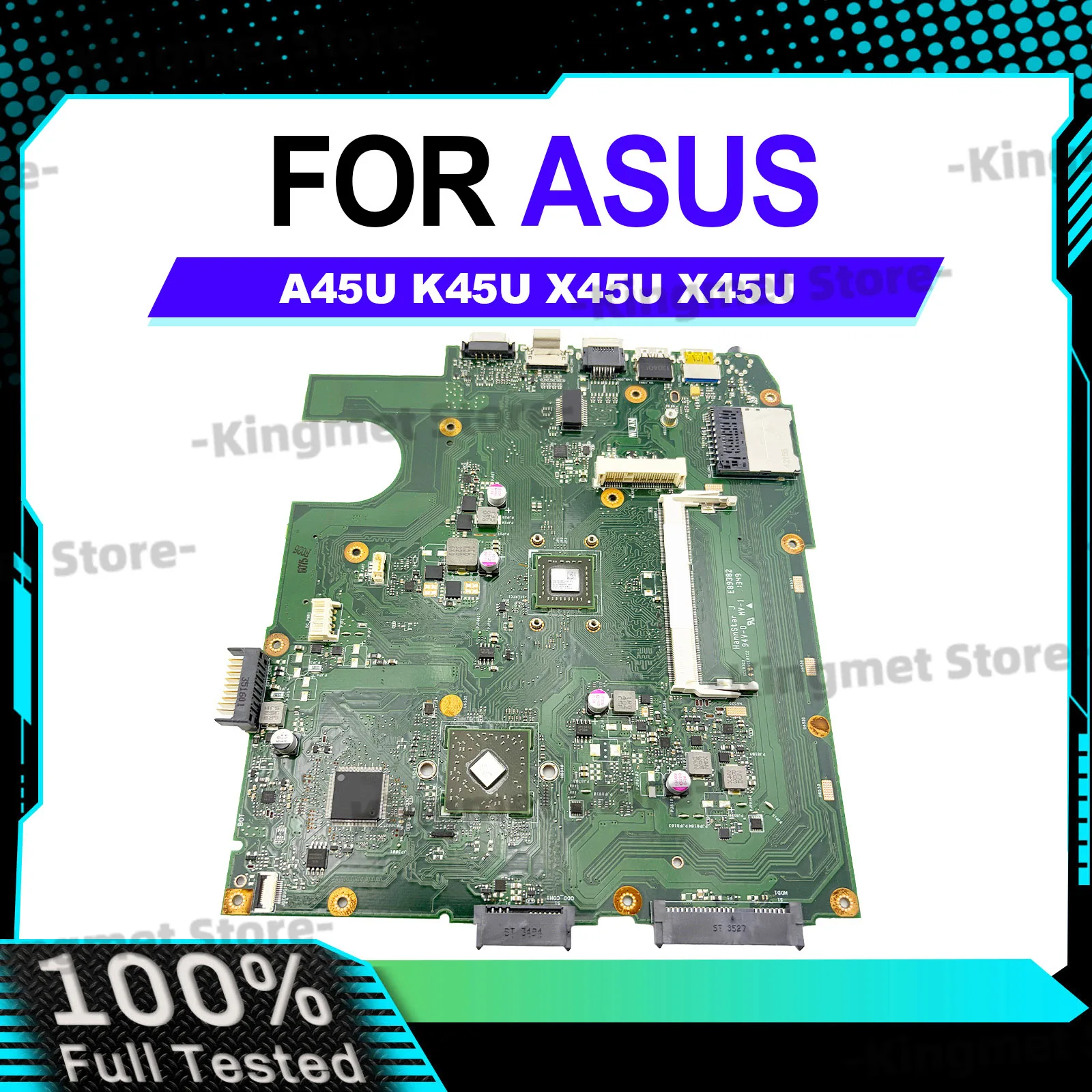 Placa-mãe X45U para Notebook ASUS VivoBook A45U X45 X45U K45U com CPU 100% testada OK envio rápido em estoque