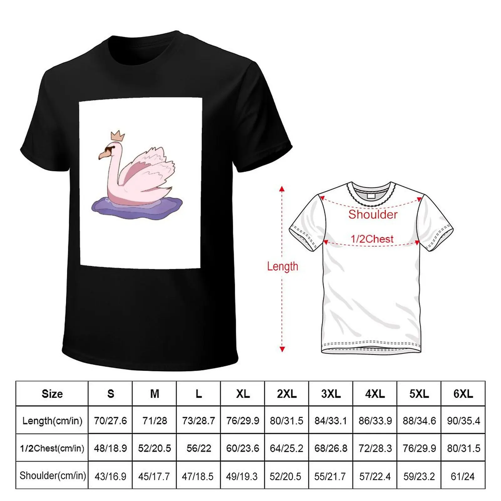 Swan Princess T-Shirt aesthetic clothes blacks cotton graphic tees custom shirt tshirts for men