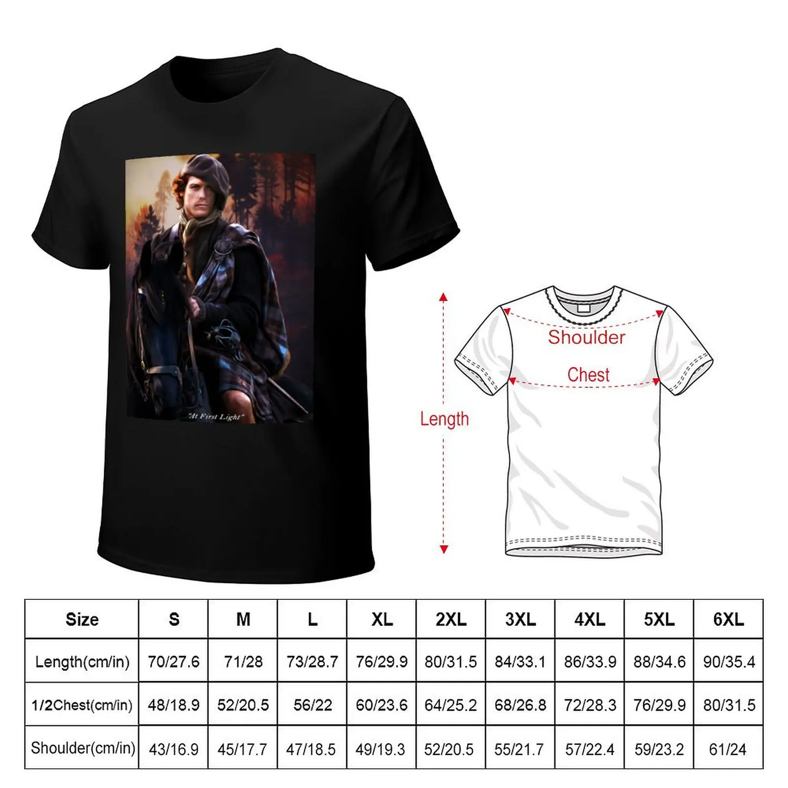 Jamie Fraser T-shirt plus sizes plus size tops oversized new edition mens t shirts