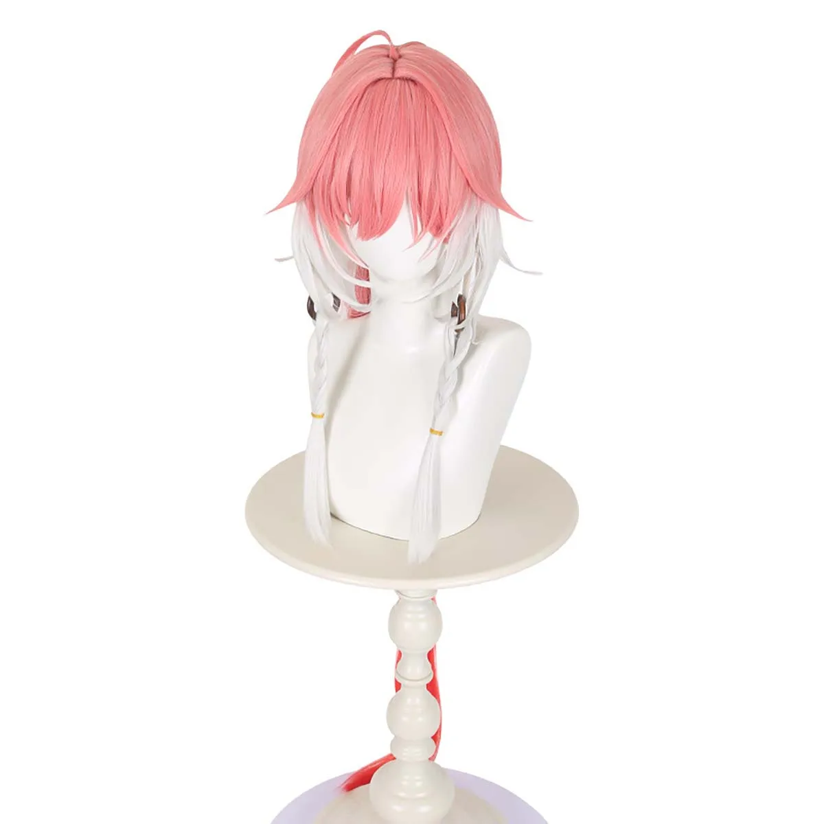 Halloween Frau Mädchen Chang Li Changli Cosplay lange rosa weiße Haarperücke