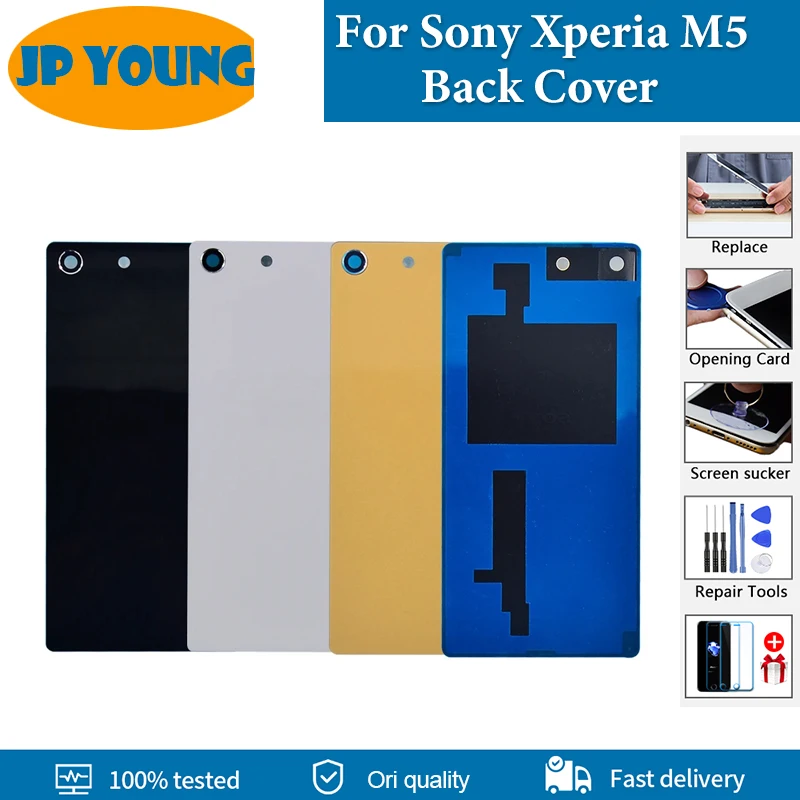 

AAA+Quality For Sony Xperia M5 Back Battery Cover Rear Door Housing Case For Sony Xperia M5 E5603 E5606 E5653 Back Cover Replace