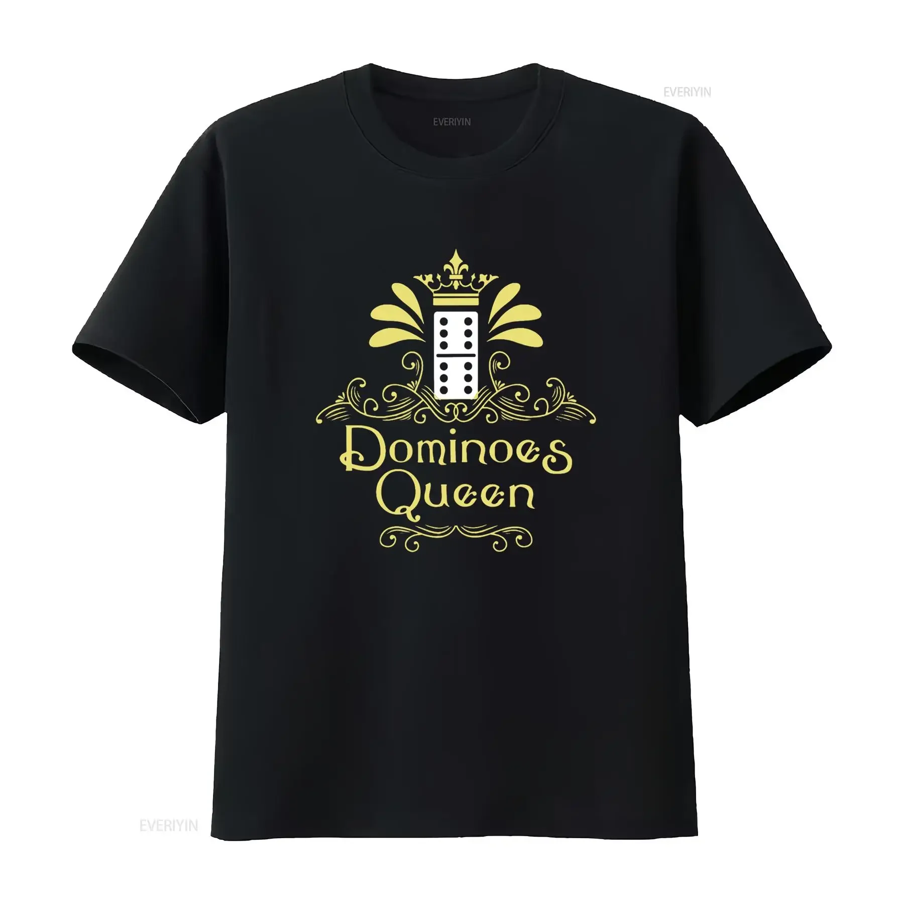 Dominoes Queen Domino Player Lover Tile Cute  T Shirt for Women Unique Prints vintage Washed Breathable Stylish homme graphic