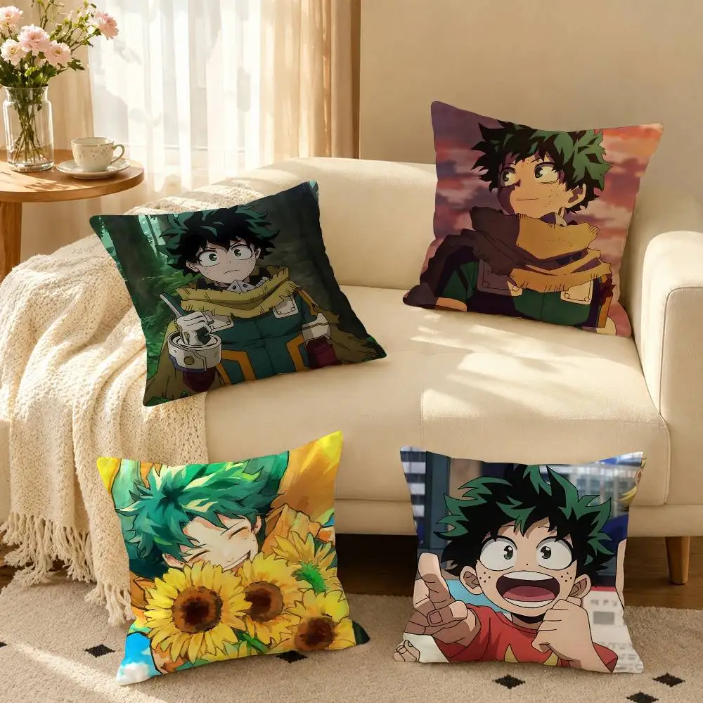 My Hero Academia Izuku Midoriya Square Double-Sided printed Pillow Case Bedroom Bedside Pillow Sofa Cushion Cover