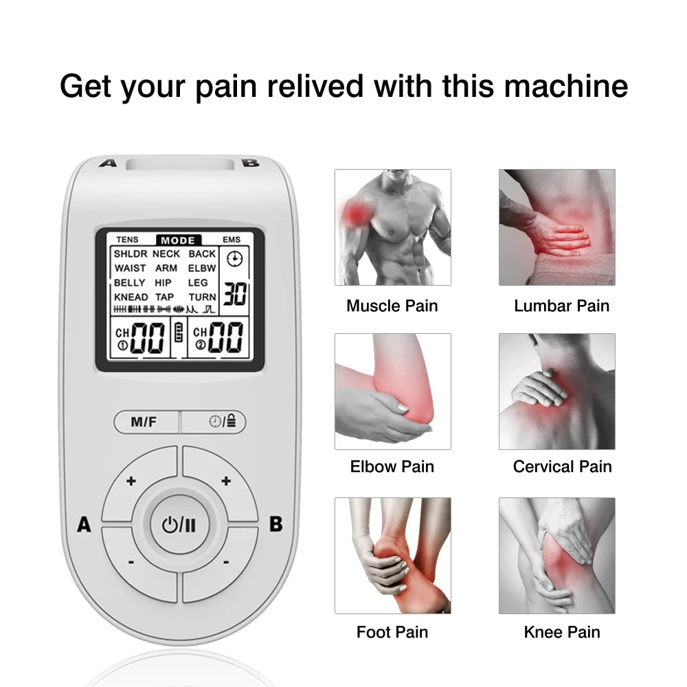 24 Modes EMS Electric Muscle Stimulator TENS Physiotherapy Pulse Full Body Massager Machine Pain Relief Health Care Device