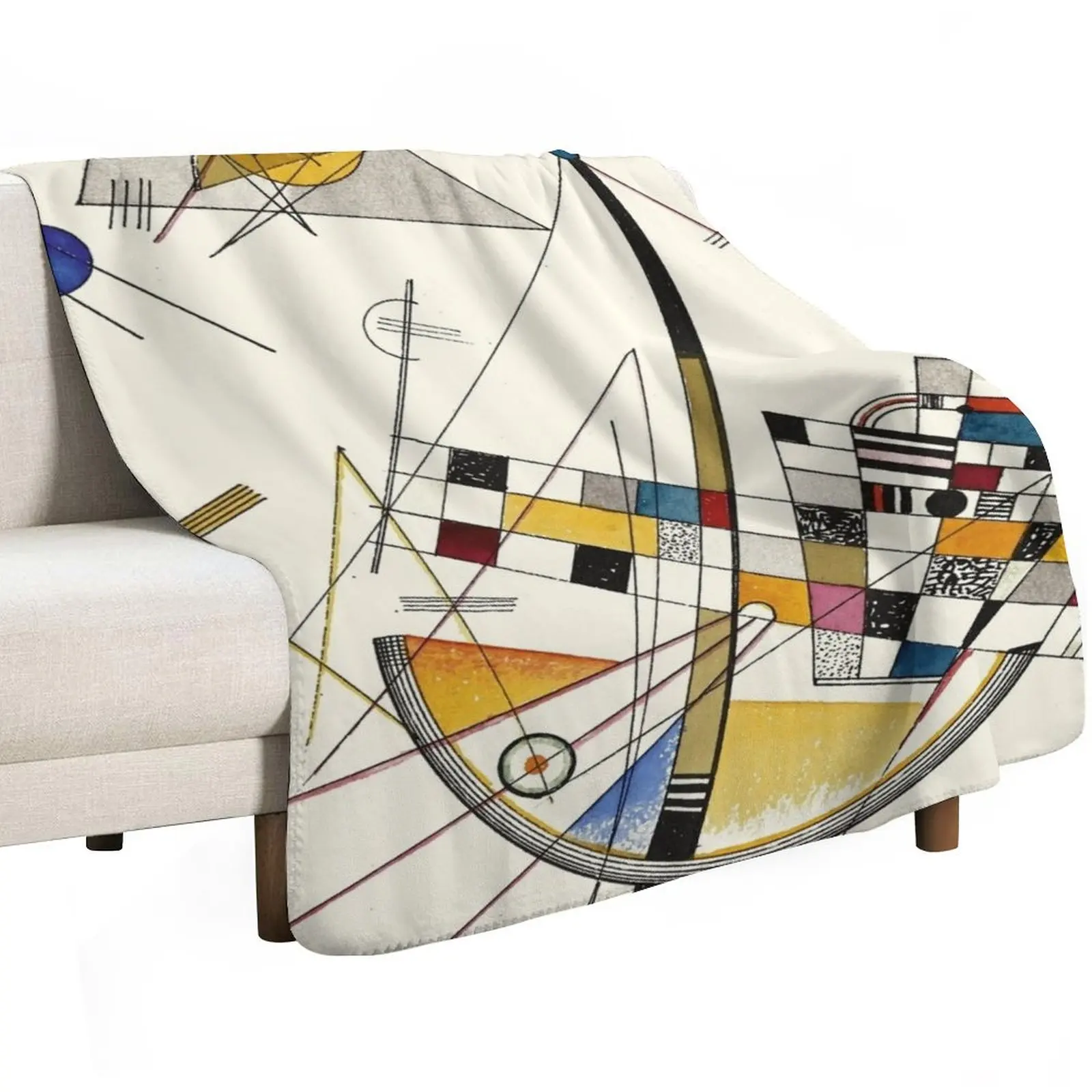 HD. Delicate Tension, by Wassily Kandinsky Throw Blanket Cute wednesday Designers Single Furrys cosplay anime Blankets
