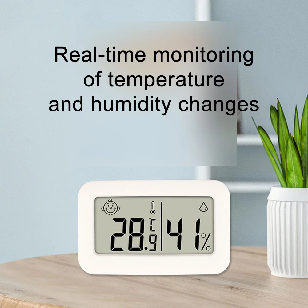Digital Thermometer Household Use Environmental Control Comfort Indicator Symbols Easy-to-read Display Humidity Range 10 To 99