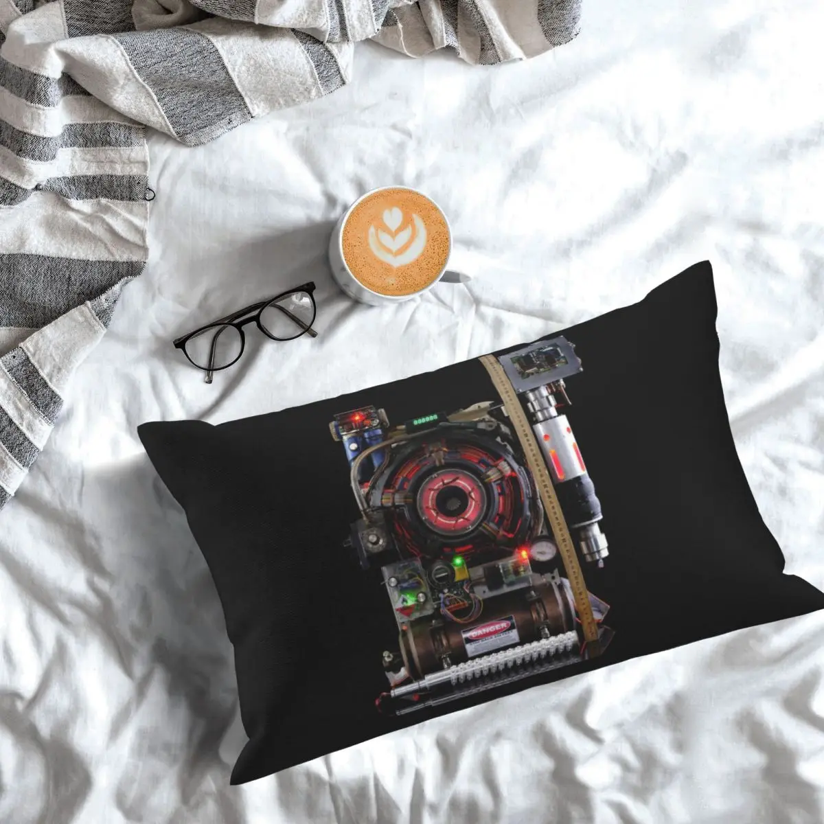 V2 Proton Packs The Ghostbusters Rectangle Pillowcase Cushion Cover Decor Bedroom Bed Home Comfort Throw Pillow