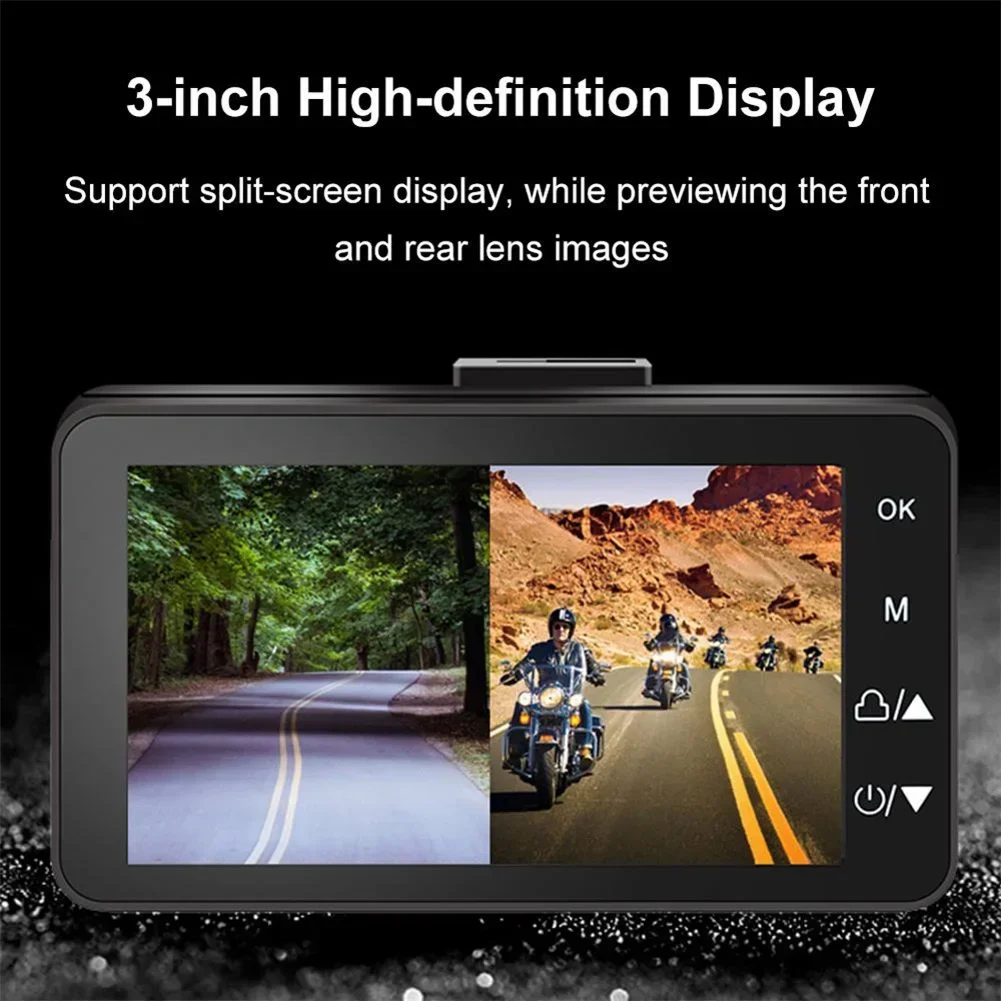 MT80 Motorcycle Dash Cam Front Rear Camera Dual Video Loop Recording Waterproof Motorbike Driving Recorder Wholesale