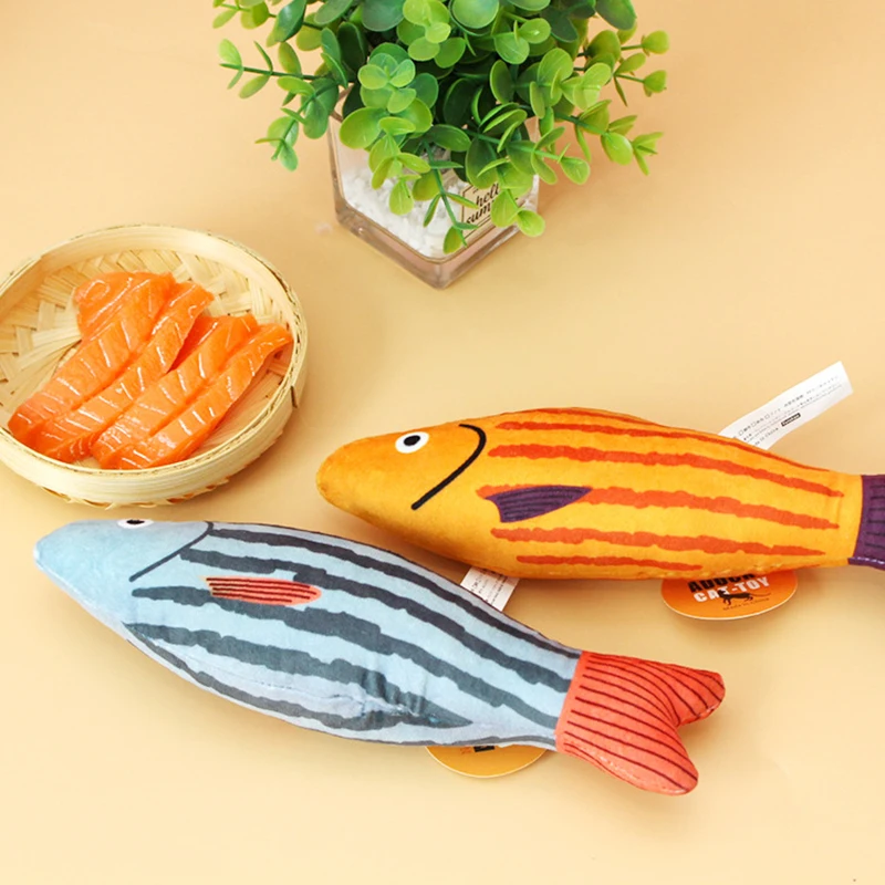 Squeaky Sea Fish Shape Sphynx Cat Toy Catnip Plush Stuffed Pet Toys for Cats Gotas Kitten Kedi Funny mascotas Play Accessories