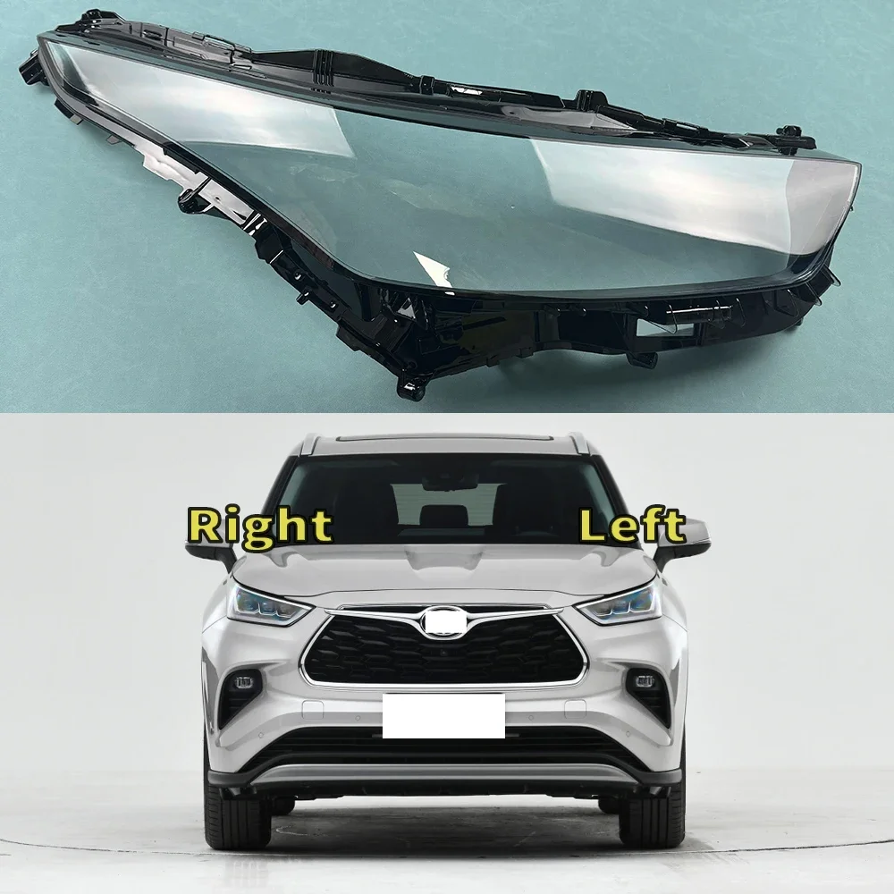 

LED Xenon For Toyota Highlander 2022 2023 Headlamp Cover Transparent Lampshade Headlight Shell Lens Plexiglass Car Lights Shell