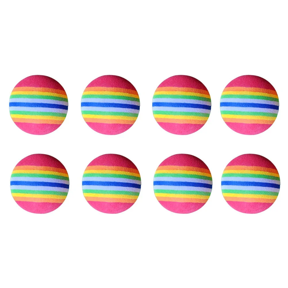 

8pcs 38Mm Golf Practice Balls Rainbow Eva Training Ball For Indoor Approach Shot Lightweight Soft Safety Flexibility