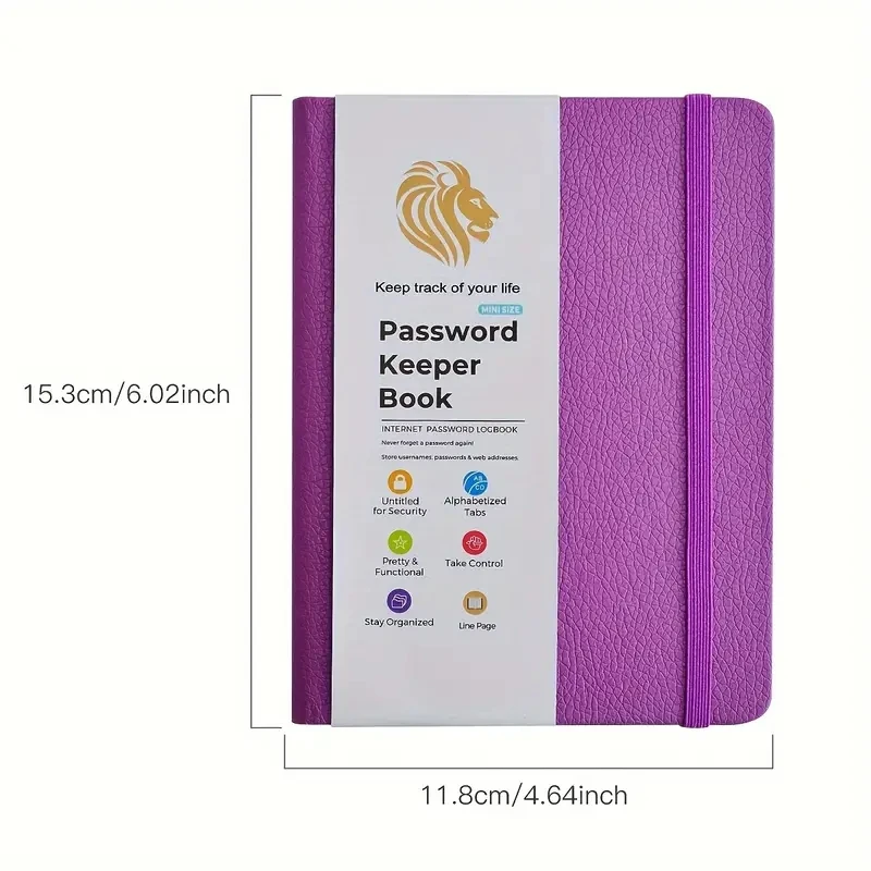 Imagem -06 - Password Book com Guias Alfabéticas Endereço Internet Senha Keeper Logbook para Organização de Senha Notebook Diário Pads