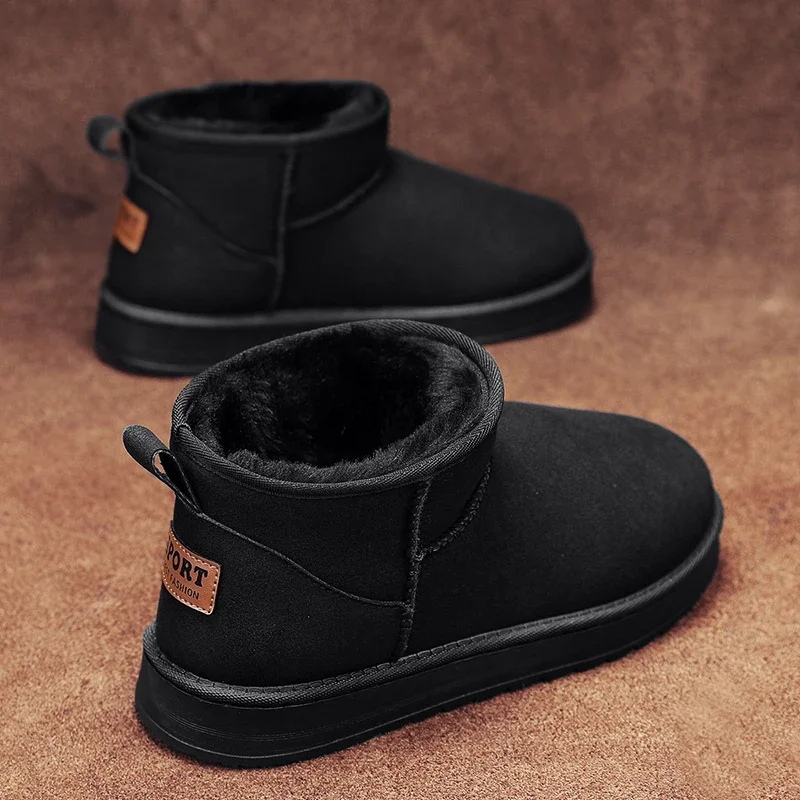 أحذية رجالي كلاسيكية عالية الجودة جلد الغزال حذاء من الجلد 2025 الشتاء الثلوج أحذية للرجال موضة جديدة أستراليا الأحذية 36-45 #1