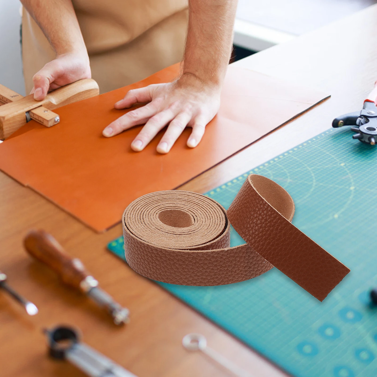 

PU Straps Accessories Craft Material Bag Shoulder Watchband Pet Collar Furniture Wrap Making for Art