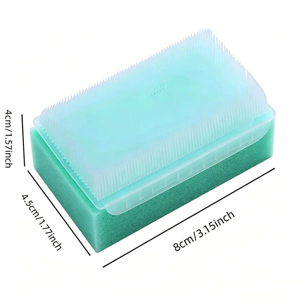 5pcs/pack Children Sensory Brush Baby Bath Sponge Brush Surgical Hands Denture Cleaning Brush 5 Color Sponge Scrub Bristle - view 4