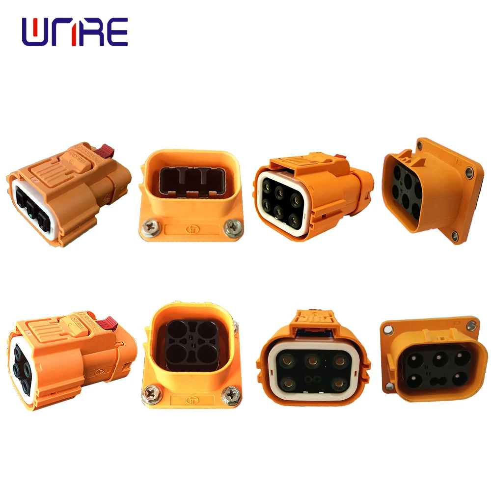 Plastic Shell High Voltage Current Connectors Plug Socket New Energy Electric Vehicle Car Hv Connector 2.5-6mm² For Cable