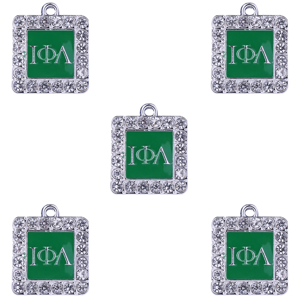 Jewelry Making DIY Engraved Greek Letters Iota Phi Lambda Charms 1929 Sorority Pendants Accessory Fashion