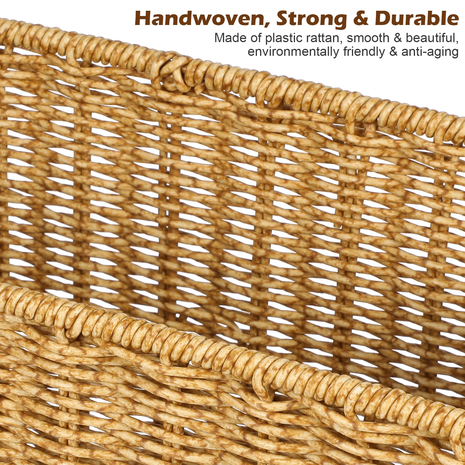 

Rattan Woven Basket Beige A Style 30x20cm Woven Storage Organizer Home Sundries Holder Supplies Storage Box