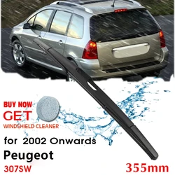 BROSHOO Car Rear Wiper Blade Blades Back Windscreen Wiper Arm For Peugeot 307SW Hatchback (2002 Onwards) 355mm Auto Styling