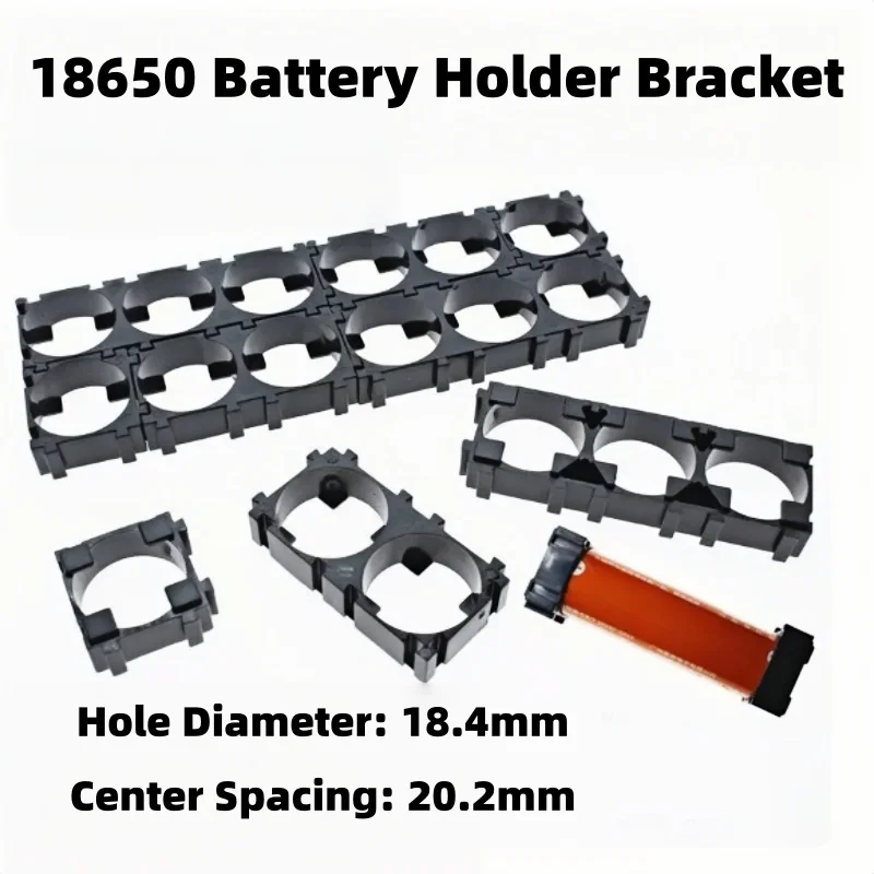 10Pcs Universal 18650 Lithium Battery Holder, Bayonet Splicing Fixed Bracket, Portable Storage Case Clip for DIY Battery Pack