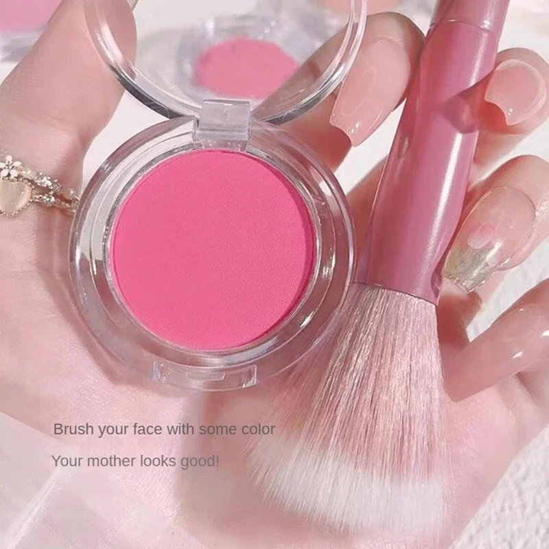 Heallor Face Blusher Matte Natural Cheek Tint Brighten Face Waterproof Face Contouring Cosmetics Blush Powder Soft Female Makeup