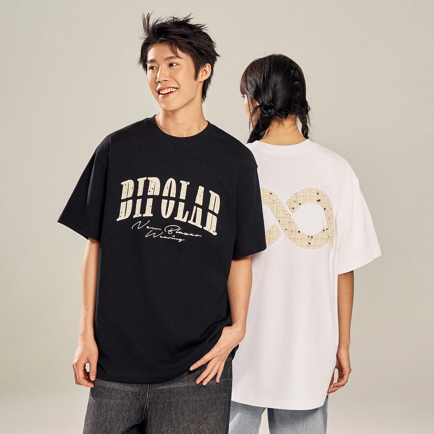 

American High Street T-shirt Round Neck Short Sleeve Ins Men's and Women's Loose Print Design T-shirt Top