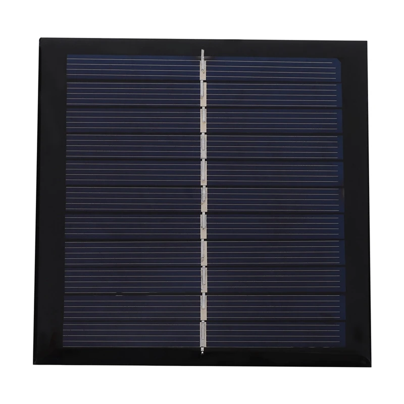 لوحة شمسية متعددة البلورات من الإيبوكسي مع مشبك ، خلية شمسية بقدرة 1 وات ، نظام بطارية بجهد V ، لعبة ضوء ليد ، دراسة ، V ، 95x95mm