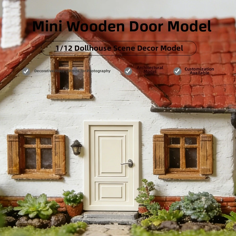 1:12 Dollhouse Miniature Model Window Mini Retro Hollow Out Dolls House Micro Scene Model Multicolors European Style