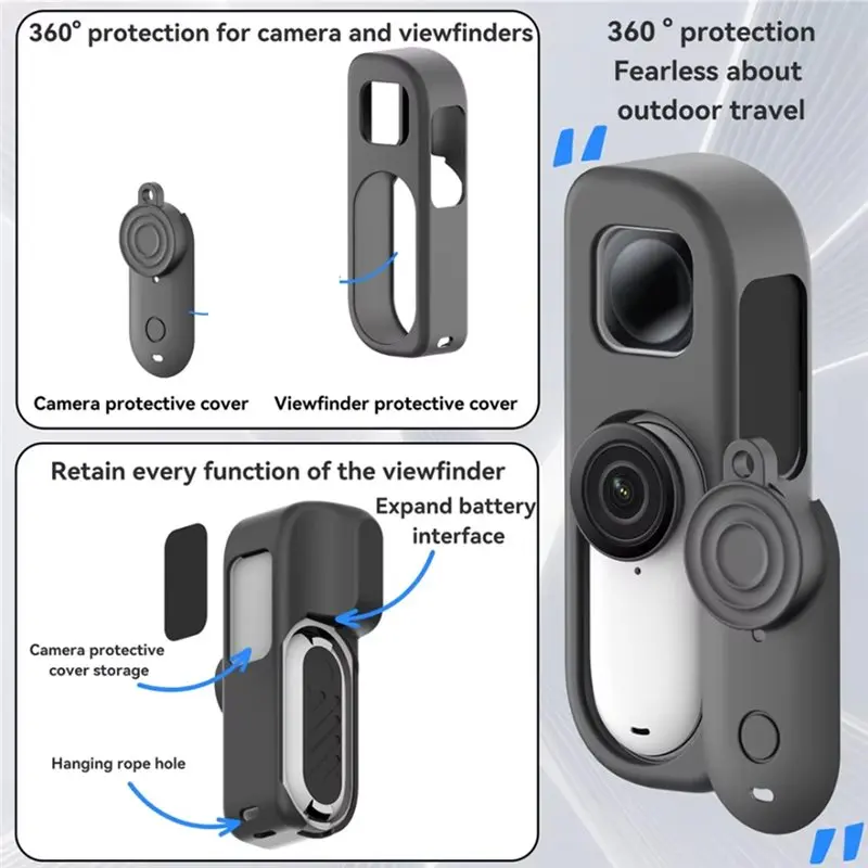 DTB7 Protective Case for GO 3S, Full Coverage Silicone Shockproof Shell with Retro Design, Precision Fit, Access to All for