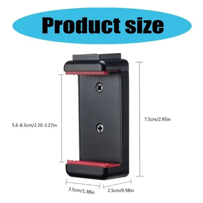 حامل هاتف ثلاثي القوائم R53C مع عرض قابل للتعديل 56-83 مم، حذاء بارد سهل الضبط مشبك للأضواء ومعدات الكاميرا الإضافية #6