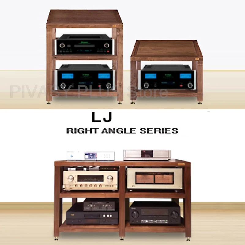 Total Solid Wood Audio Rack White Oak Amplifier Stand 200KG Load Capacity Amp Storage Bracket For HiFi Amplifiers Sound System