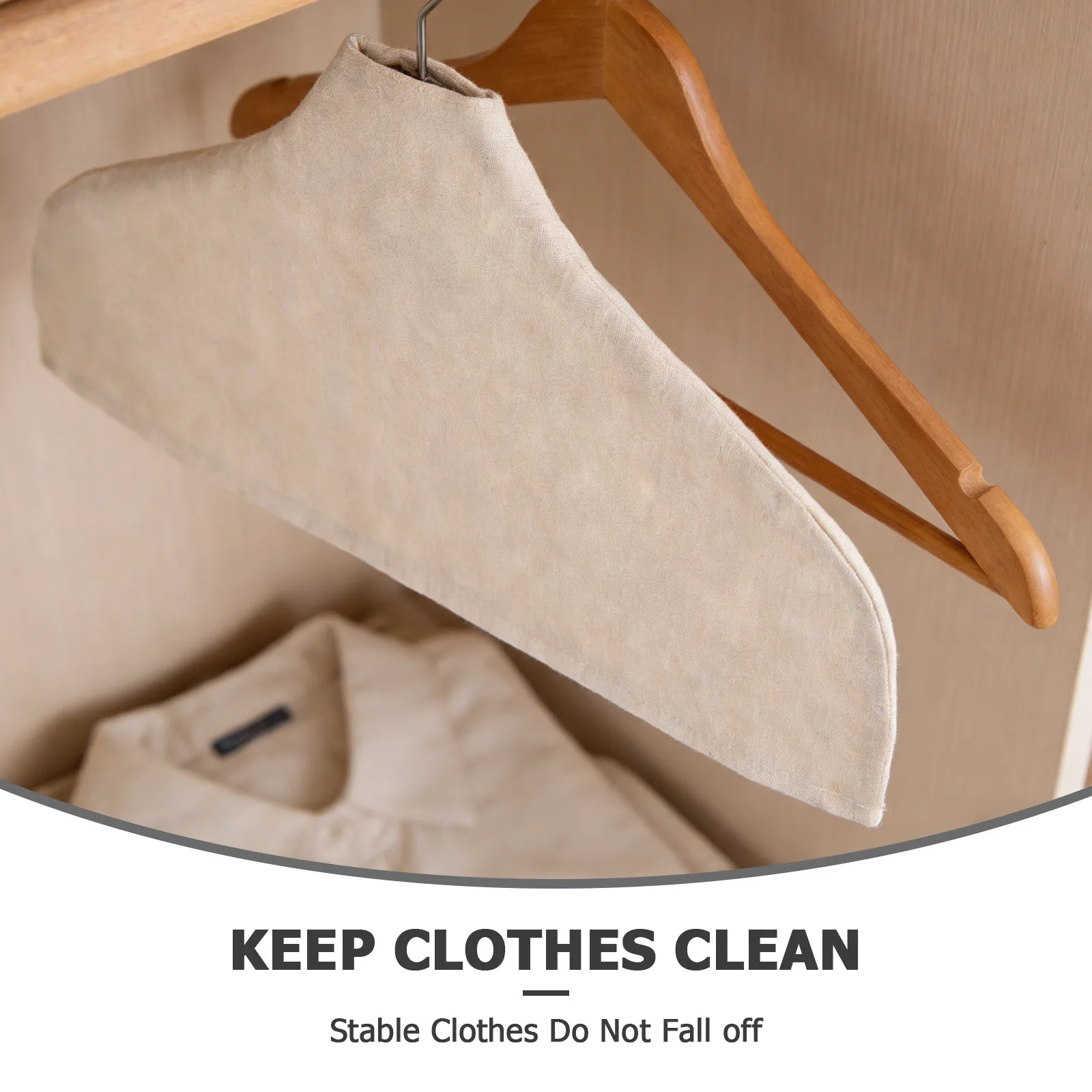 

3 Pcs Clothes Hanger Shoulder Covers for Clothes Fabric Protectors Hanger Non-Slip Cloth Cover for Home Closet Cotton Hangers