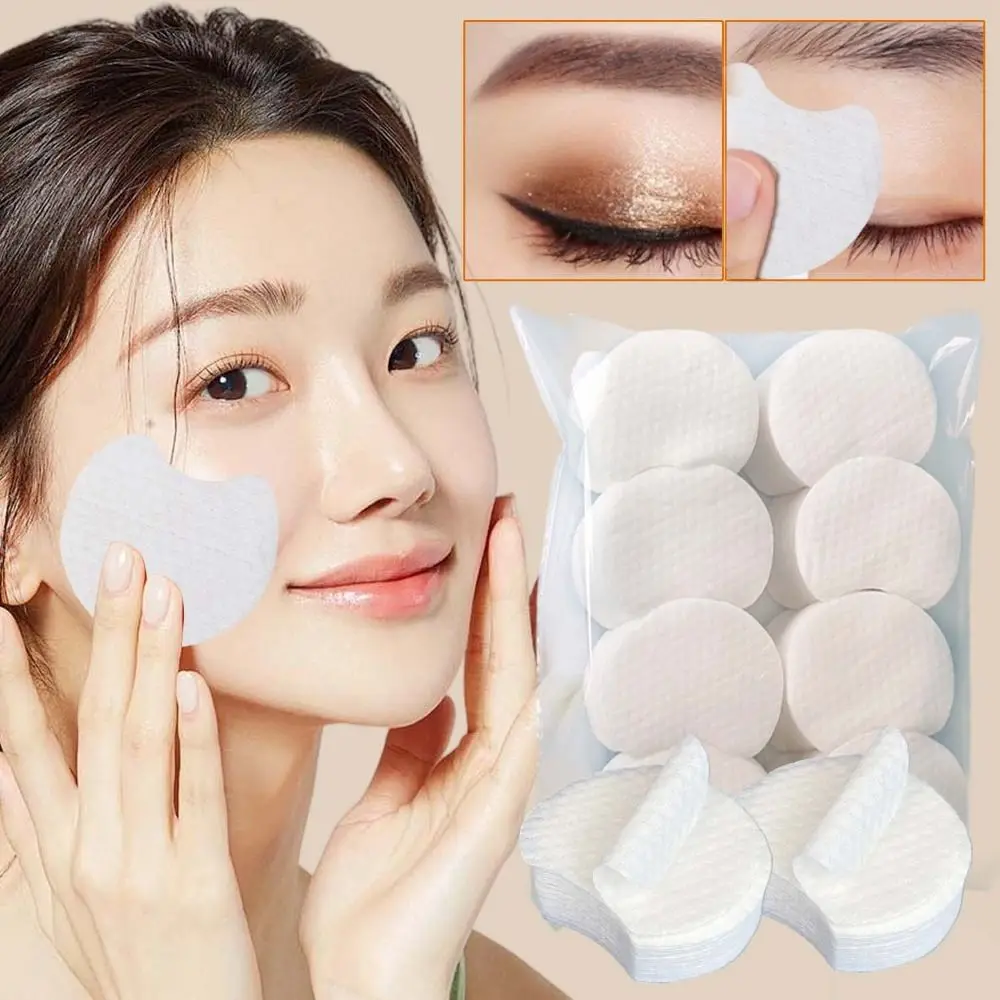 300/600/1200pcs Pearl Pattern Disposable Makeup Remover Pads Notched Design Dry Wet Use Facial Cotton Wipes Soft Thick