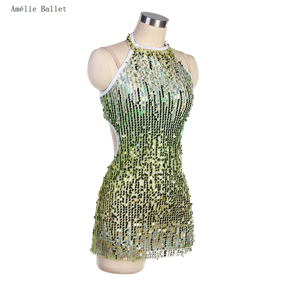 18524 Color Sequin Bodice Top Ballet Costume Girls & Women Stage Performance Dance Costume Jazz/Tap Dance Costume Dancewear