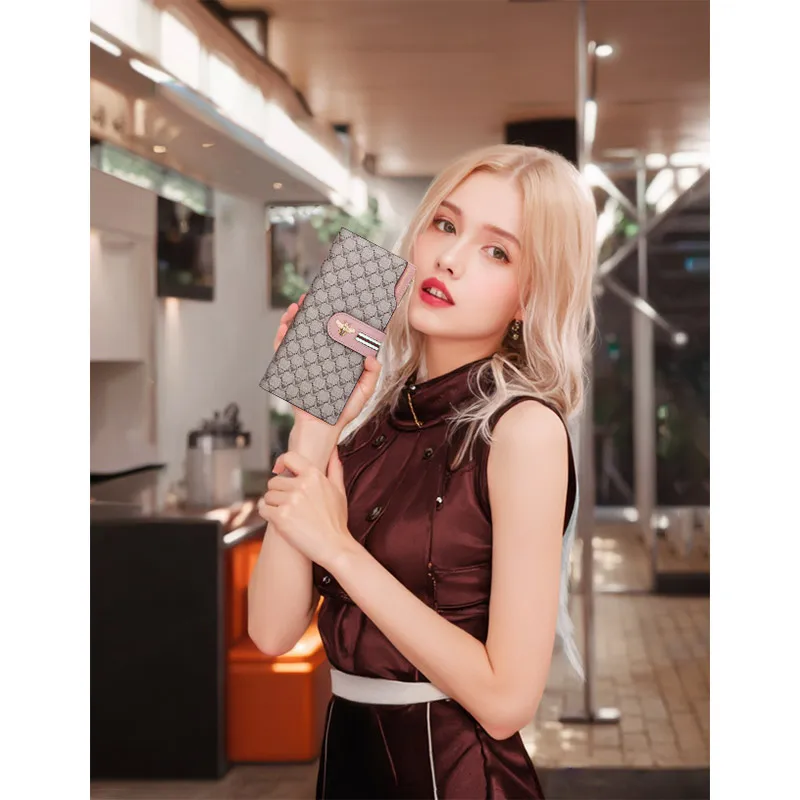 Fashionable women's wallet personalized long card holder handbag multifunctional mobile phone bag