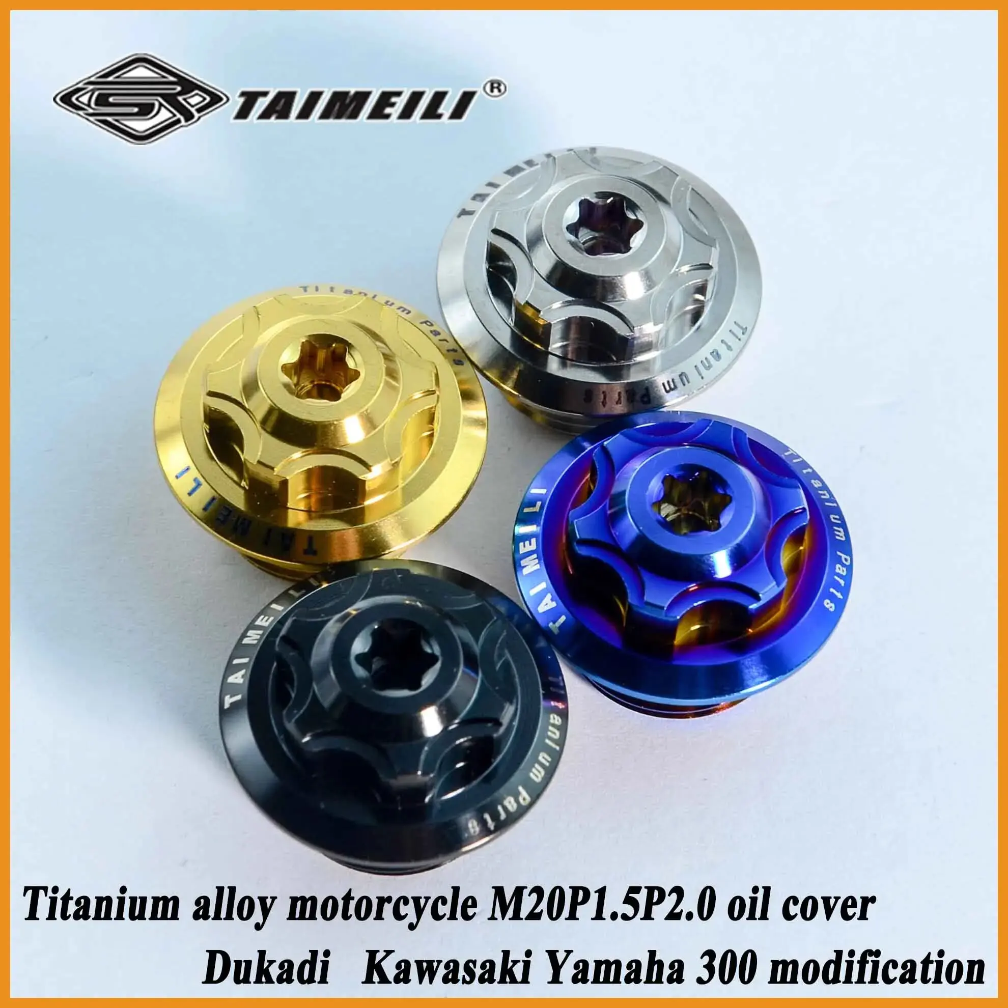 TAIMEILI TC4 Titanium Alloy Motorcycle Oil Cover ScrewsM20x2.5/1.5,M24x2.0,M27x3.0,M30x1.5 Compatible BMW,Ducati,Kawasaki,Yamaha