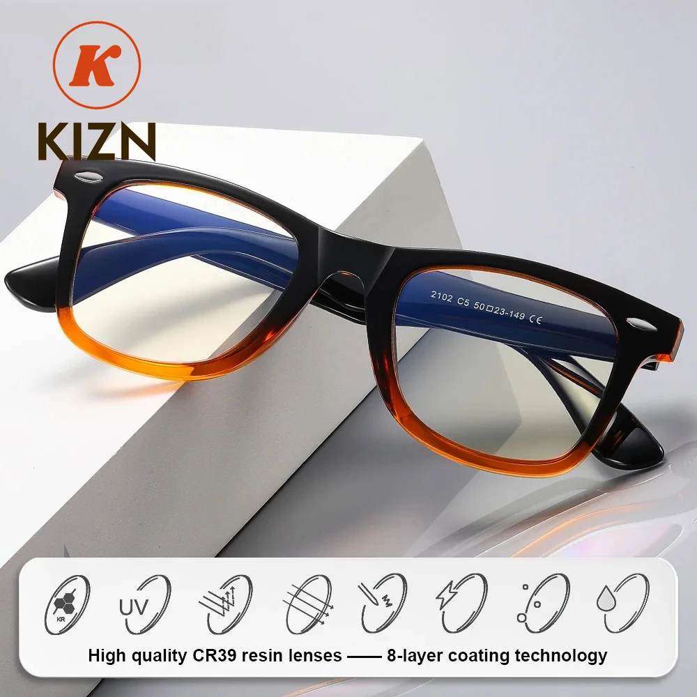 

Очки KIZN Classic Rectangle для женщин: маленькая оправа, защита от синего света, фотохромные, для чтения, мультифокальные, с диоптриями