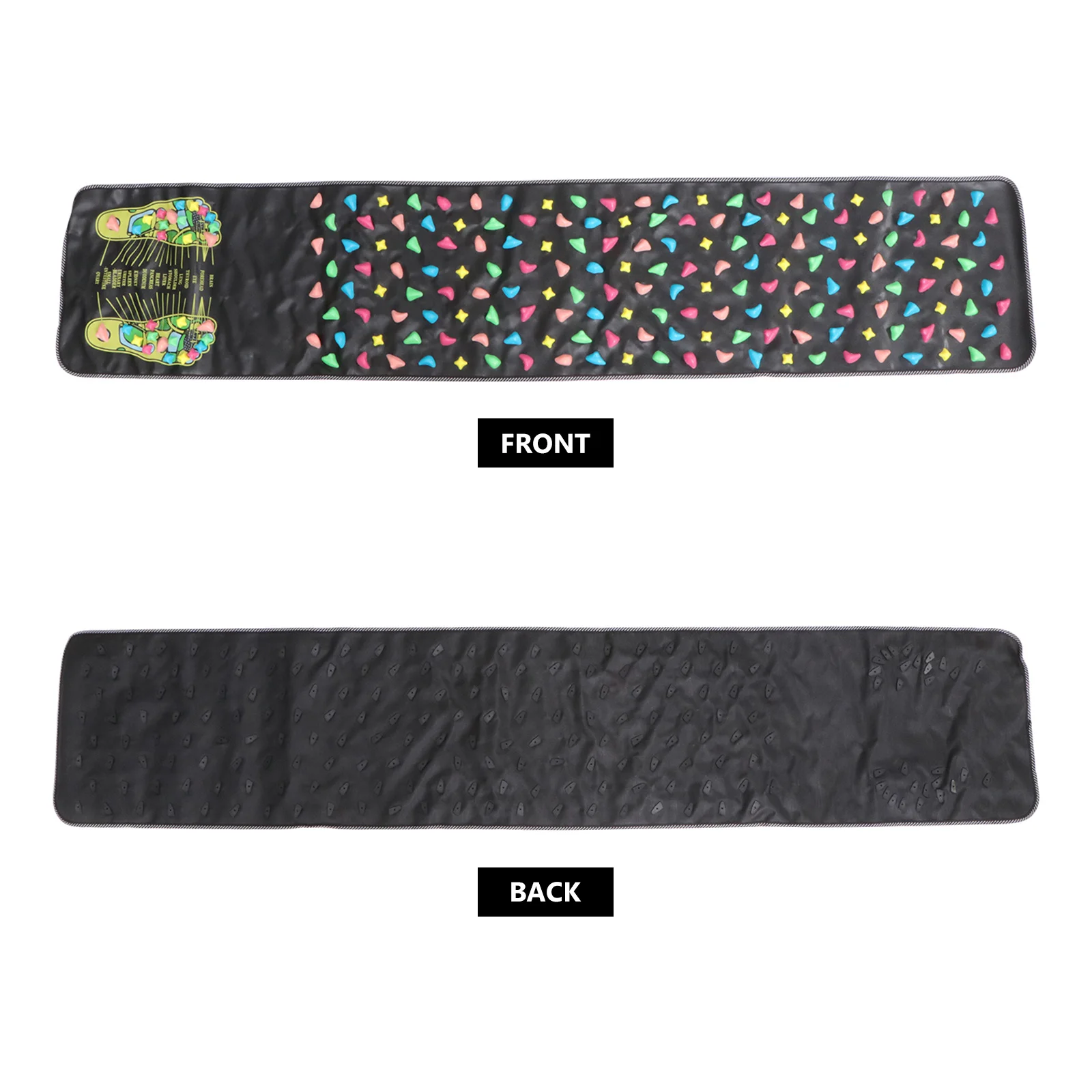 

Stone Walking Foot Massage Mat Foldable for Indoor Outdoor Relaxation Pain Relief Acupressure Foot Mat 175x35cm